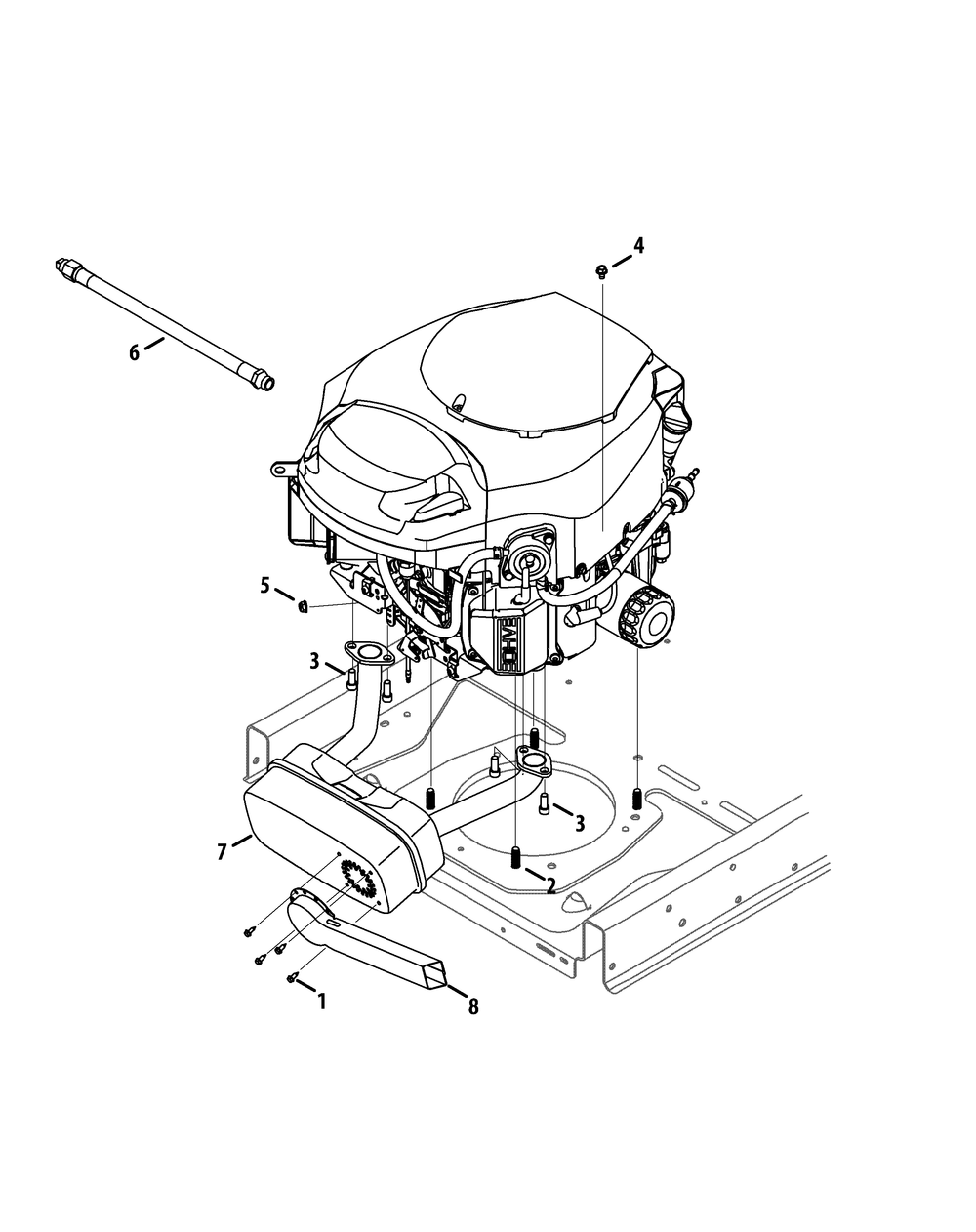 Engine Accessories Diagram and Parts List for Z-FORCEL60 (17ASDALD010)(2014) Cub Cadet Lawn Tractor